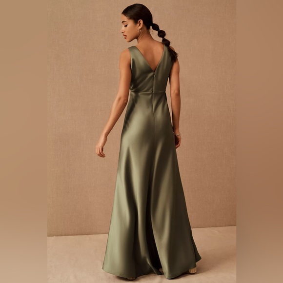 New🌟 BHLDN -Beckett Satin Maxi Dress - Picture 6 of 10